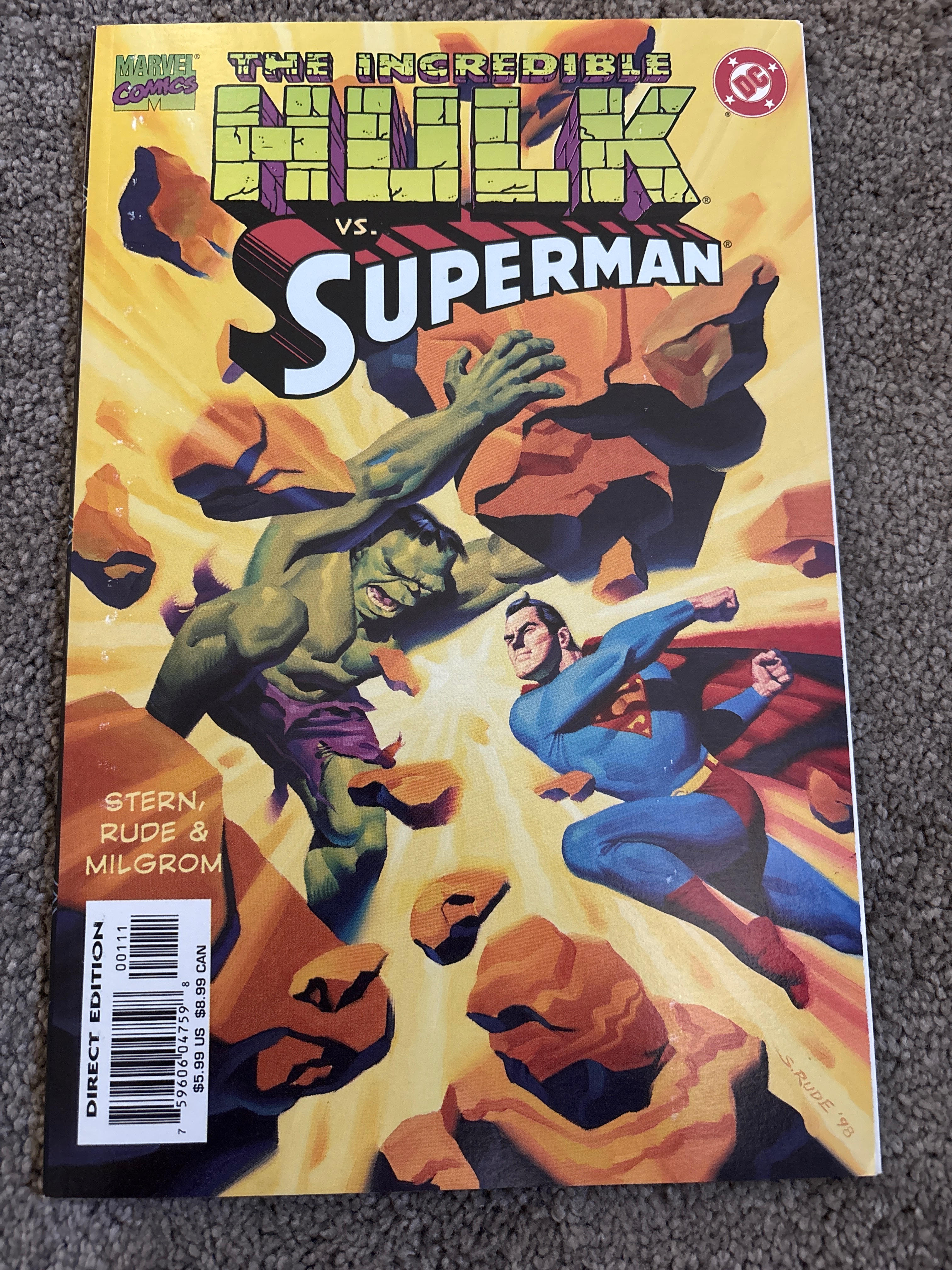 Incredible Hulk vs. Superman cover